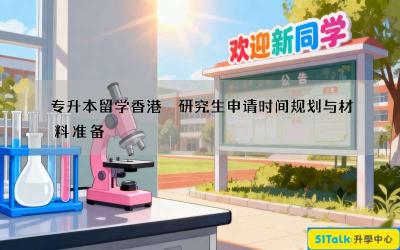 专升本留学香港 研究生申请时间规划与材料准备